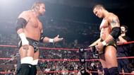 Randy Orton and Triple H have a long history with each other and have actually wrestled at the same number of Survivor Series events--two times in the same match.